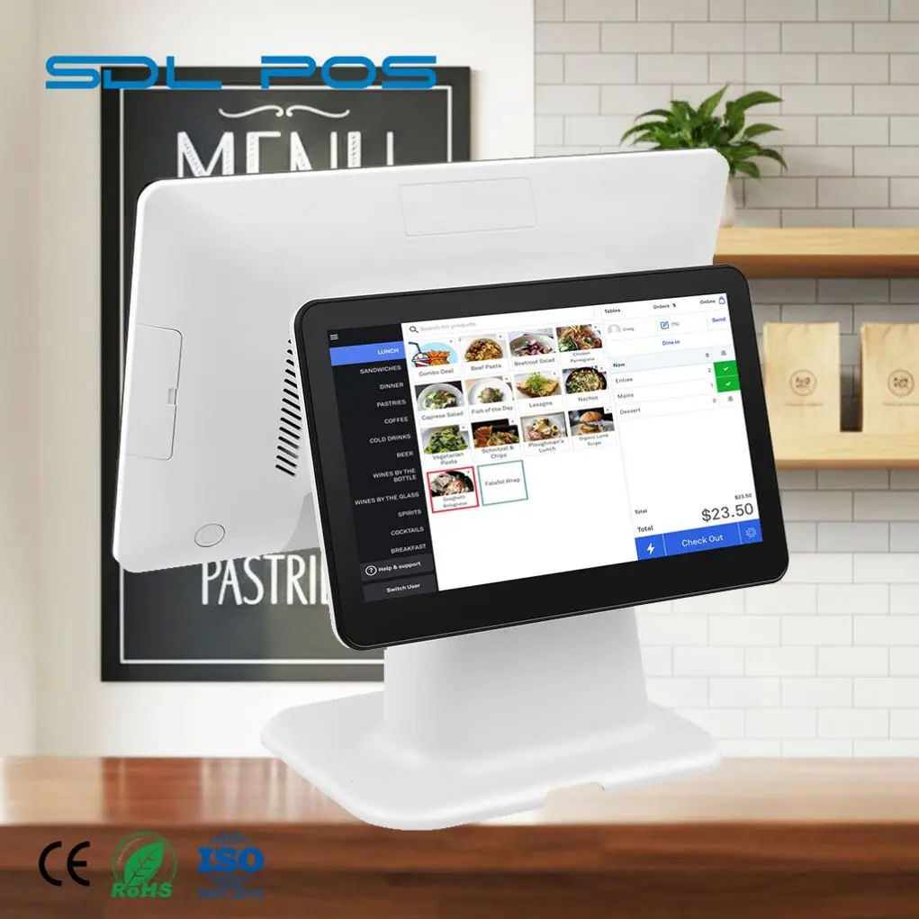 Multilingual  Full Hd Aluminum Base Smart Cash Register High End Showroom Ultra Thin