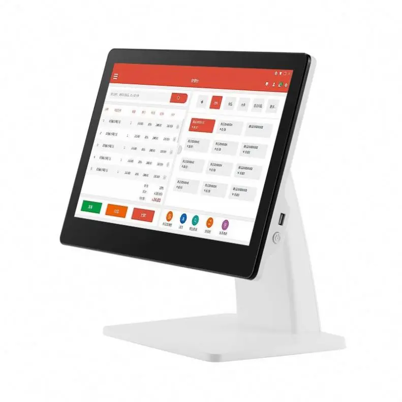 Multi-Por Ip65 Front Toughened Glass Panel Android Cash Register Concierge Service Point Sleek for Sdlpos