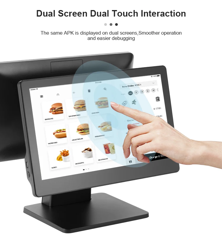 Multi-Por Ip65 Front Toughened Glass Panel Android Cash Register Concierge Service Point Sleek for Sdlpos