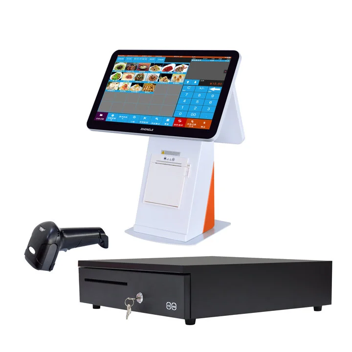 H4baad93bf686460181b5519bd0149f3bd.webp Zhongji A4 Smart Pos Terminal Cash Register with Built in Printer for Restaurants Retail