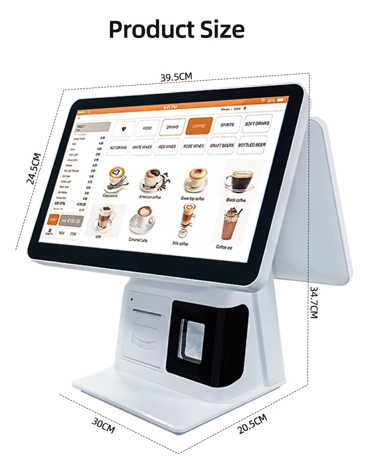 H65e9b480b5fa4f189cdbba4347932534X.webp 15.6-inch Dual-Screen Windows POS Terminal Cash Register Business Cash Register Receipt Scanning Cash Register Price