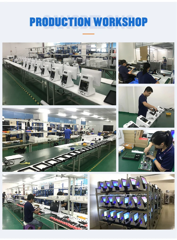 Multi-Por Ip65 Front Toughened Glass Panel Android Cash Register Concierge Service Point Sleek for Sdlpos
