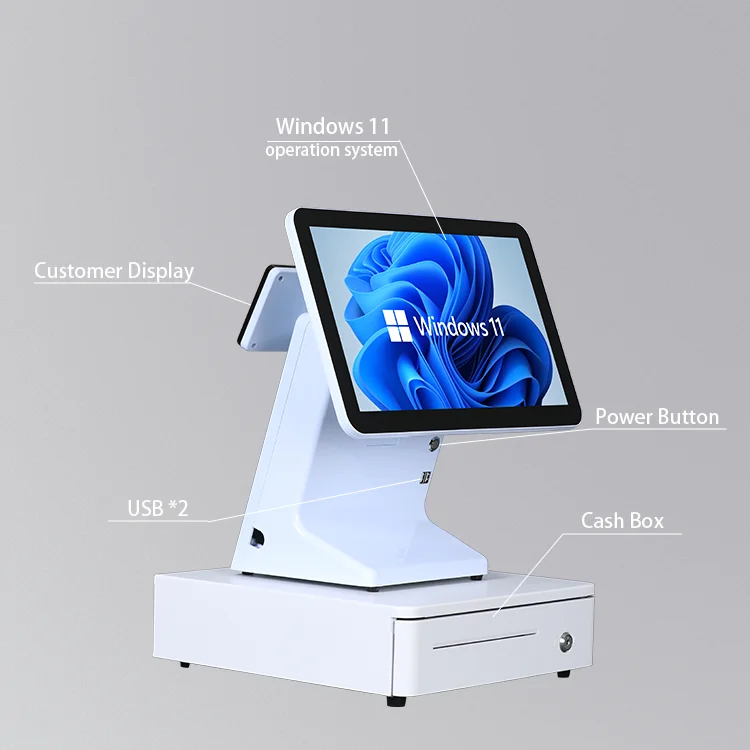High-performance 15 Inch Point of Sale Machine  windows Touch Screen Pos System for bar