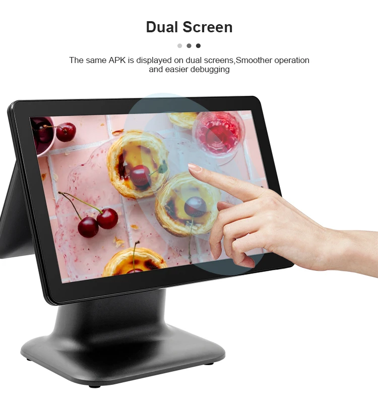 Multilingual  Full Hd Aluminum Base Smart Cash Register High End Showroom Ultra Thin