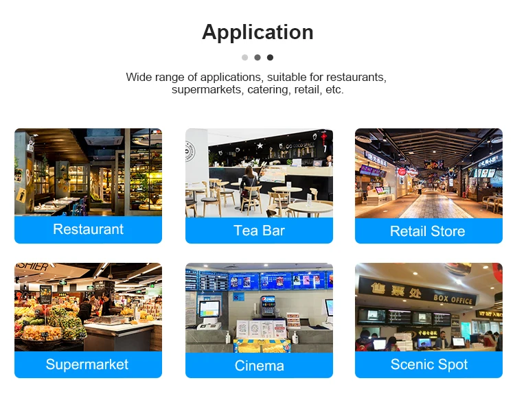 Multi-Por Ip65 Front Toughened Glass Panel Android Cash Register Concierge Service Point Sleek for Sdlpos