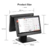 Multi-Por Ip65 Front Toughened Glass Panel Android Cash Register Concierge Service Point Sleek for Sdlpos