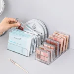 Boîte de rangement de maquillage, étagère de rangement transparente à 7 compartiments, affichage multi-cellules pour cosmétiques, fard à joues, fard à paupières, gain de place, Durable – Image 11